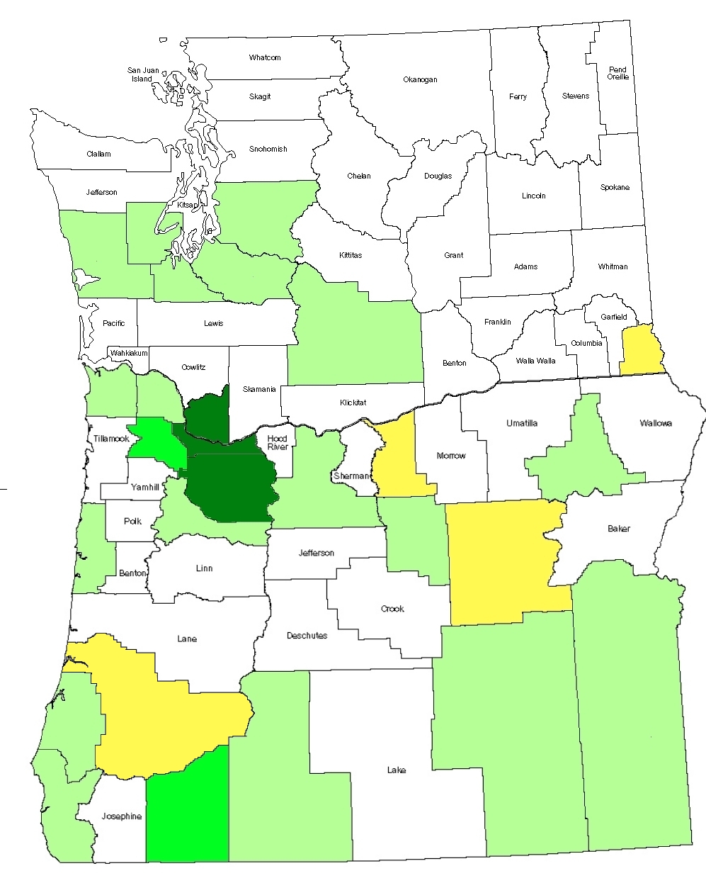 Oregon Washington Geohashing Map 2011-08-14.jpg