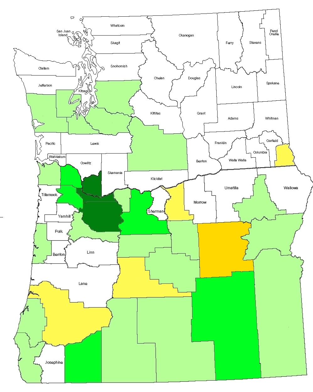 Oregon Washington Geohashing Map 2011-10-15.jpg