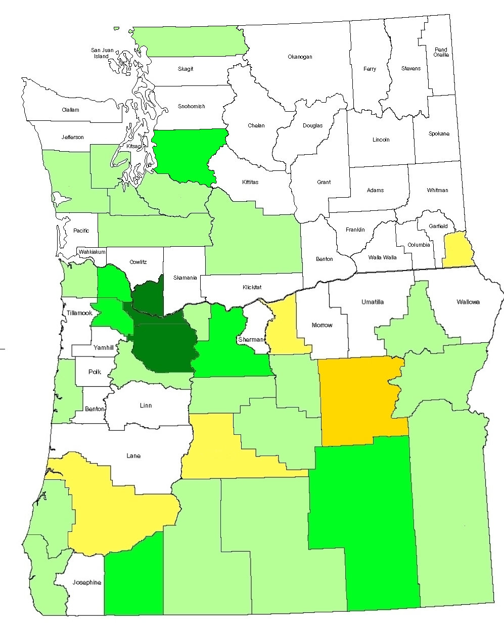 Oregon Washington Geohashing Map 2012-04-06.jpg