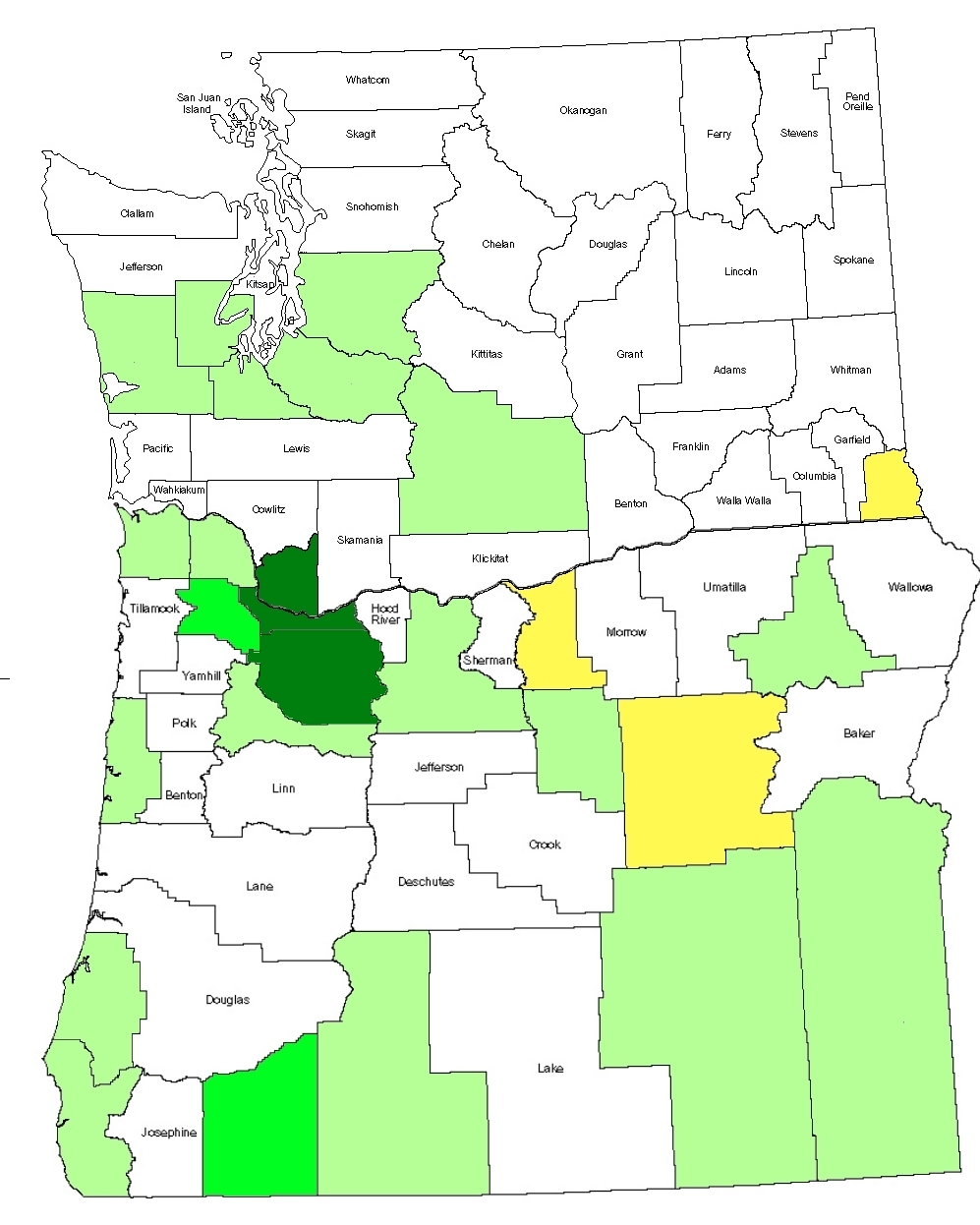 Oregon Washington Geohashing Map 2011-08-06.jpg