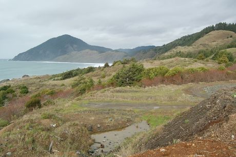 Humbug Mountain on the Southern Oregon Coast, from near the 2009-12-27 hashpoint.