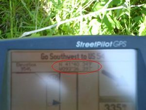 The proof!  (As close as we could approximate with our cruddy GPS, no photoshopping involved.)