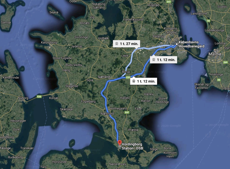 Copenhagen to Vordingborg