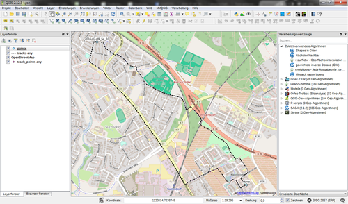 Visualized tracklog