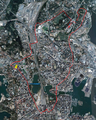 GeoHash 2013-01-08 60 24 Google Earth route screenshot.png