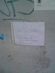 note left at site