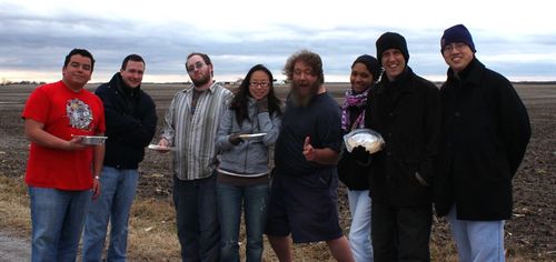 The group at the 2010-03-14 40 -88 coordinates. From left to right: Alejandro, Jeff, Lucas, Yun Young, Nathan, Kamilah, Brett, and Kevin.